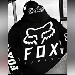 Fox Men's Black and White Graphic Cardigan